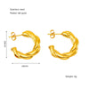 Wholesale Stainless Steel Geometric Fashion Retro Electroplated Women's Earrings