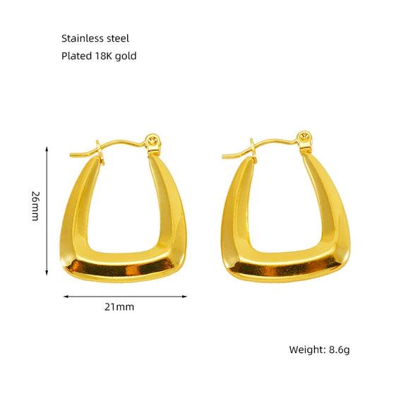 Wholesale Stainless Steel Geometric Fashion Retro Electroplated Women's Earrings