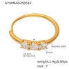 Wholesale 316L Stainless Steel Geometric Fashion Ring Electroplated Jewelry