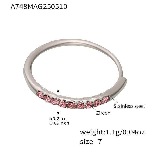 Wholesale 316L Stainless Steel Geometric Fashion Ring Electroplated Jewelry