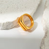 Wholesale Stainless Steel Geometric Fashion Ring Unisex With Electroplating