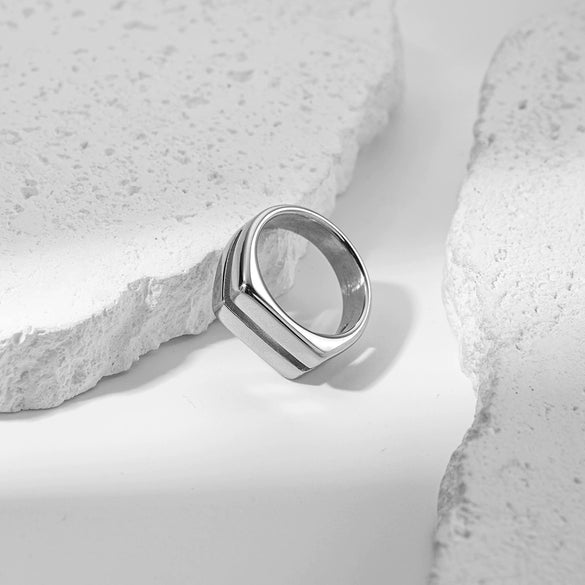 Wholesale Stainless Steel Geometric Fashion Ring Unisex With Electroplating