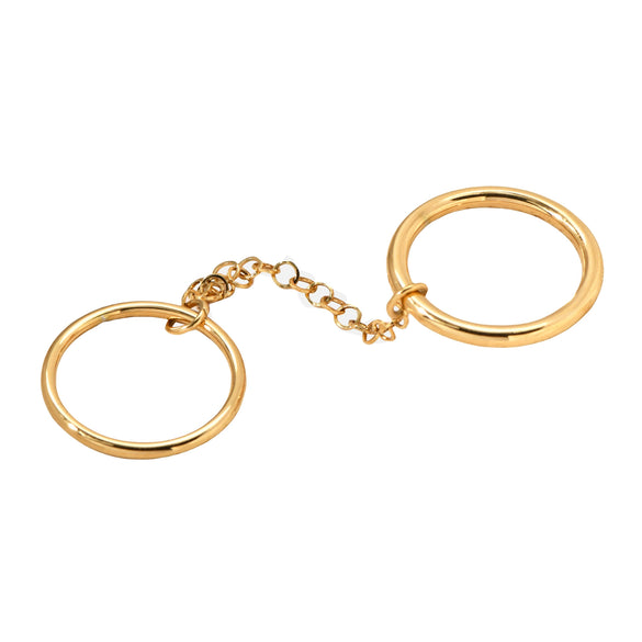 Wholesale Stainless Steel Geometric Fashion Stacked Finger Ring With Electroplating