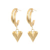 Wholesale Stainless Steel Geometric Fashion Tassel Earrings With Electroplating