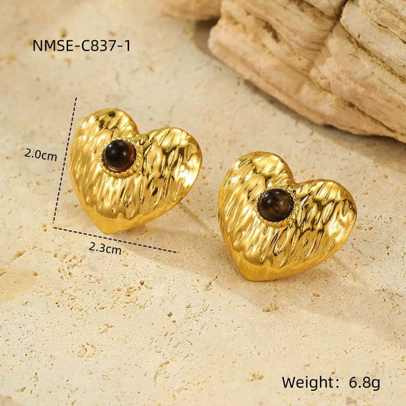 Wholesale Stainless Steel Geometric Fashion Tassel Earrings With Electroplating