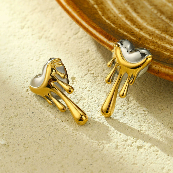 Wholesale Stainless Steel Geometric Fashion Tassel Earrings With Electroplating