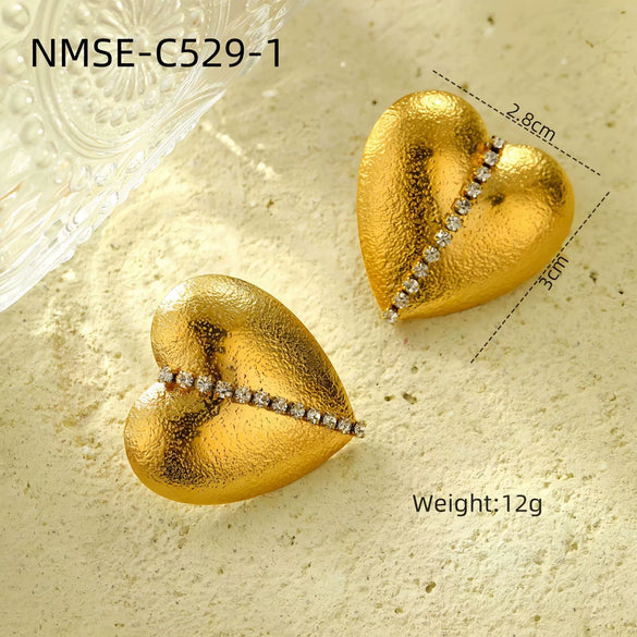 Wholesale Stainless Steel Geometric Fashion Tassel Earrings With Electroplating