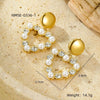 Wholesale Stainless Steel Geometric Fashion Tassel Earrings With Electroplating