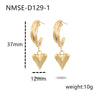 Wholesale Stainless Steel Geometric Fashion Tassel Earrings With Electroplating