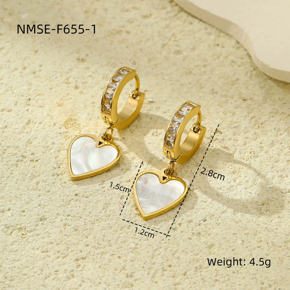 Wholesale Stainless Steel Geometric Fashion Tassel Earrings With Electroplating