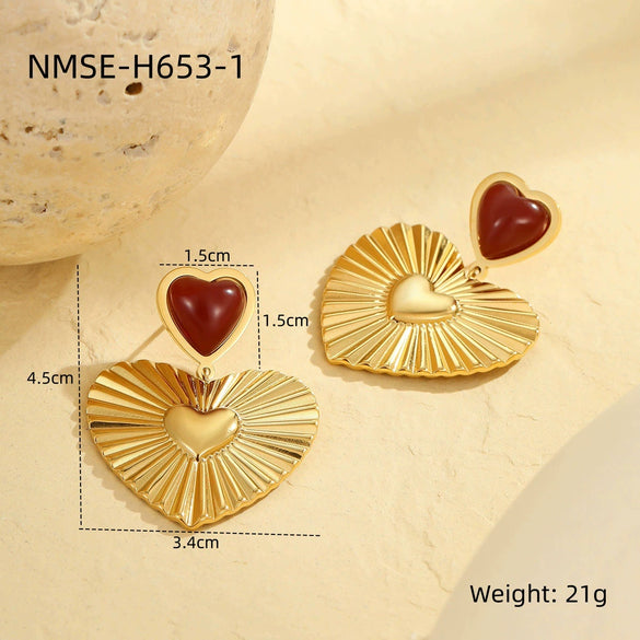 Wholesale Stainless Steel Geometric Fashion Tassel Earrings With Electroplating