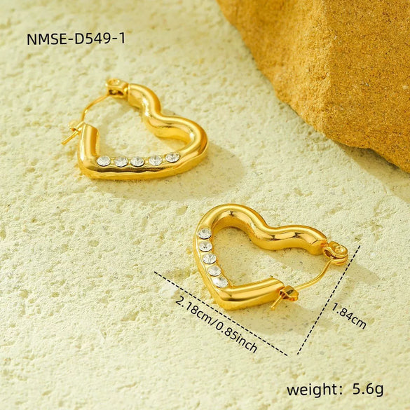 Wholesale Stainless Steel Geometric Fashion Tassel Earrings With Electroplating