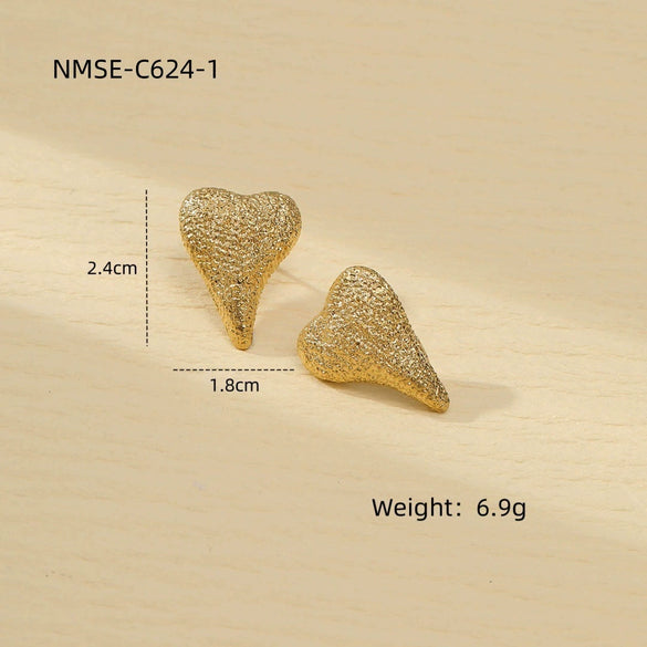 Wholesale Stainless Steel Geometric Fashion Tassel Earrings With Electroplating