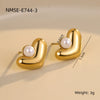 Wholesale Stainless Steel Geometric Fashion Tassel Earrings With Electroplating