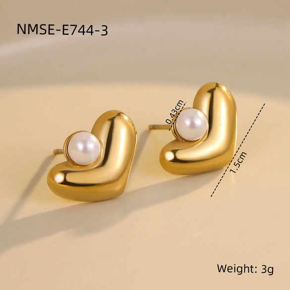 Wholesale Stainless Steel Geometric Fashion Tassel Earrings With Electroplating