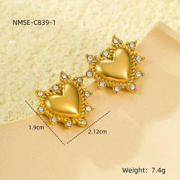 Wholesale Stainless Steel Geometric Fashion Tassel Earrings With Electroplating