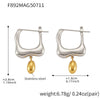 Wholesale Stainless Steel Geometric Ferris Wheel Irregular Ushaped Water Drop Electroplated Earrings For Women