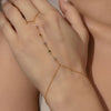 Wholesale Stainless Steel Geometric Finger Chain With Finger Bracelet Electroplated Light Luxury Women's Jewelry