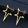 Wholesale Stainless Steel Geometric Fivepointed Star Earrings With Electroplating For Women Minimalist Style