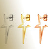 Wholesale Stainless Steel Geometric Fivepointed Star Earrings With Electroplating For Women Minimalist Style