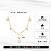 Wholesale Stainless Steel Geometric Fivepointed Star Electroplated Calendering Chain Necklace For Women