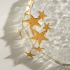 Wholesale Stainless Steel Geometric Fivepointed Star Tassel Earrings Electroplated For Women