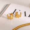 Wholesale Stainless Steel Geometric Flower Earrings With Electroplating For Women Ear Bone Clip No Ear Hole