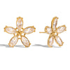 Wholesale Stainless Steel Geometric Flower Earrings With 18K Gold Electroplating For Women