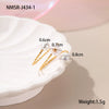Wholesale Stainless Steel Geometric Flower Pearl Open Ring Plated 18K Gold
