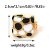 Wholesale Stainless Steel Geometric Flower Ring With Electroplating