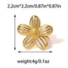 Wholesale Stainless Steel Geometric Flower Ring With Electroplating