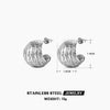 Wholesale Stainless Steel Geometric French Retro Electroplated Women's Earrings
