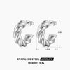 Wholesale Stainless Steel Geometric French Retro Electroplated Women's Earrings