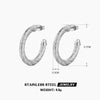 Wholesale Stainless Steel Geometric French Retro Electroplated Women's Earrings