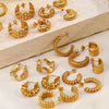Wholesale Stainless Steel Geometric French Retro Electroplated Women's Earrings