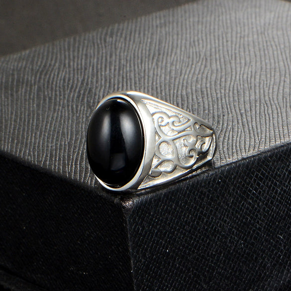 Wholesale Stainless Steel Geometric Gem Ring With Polishing Treatment