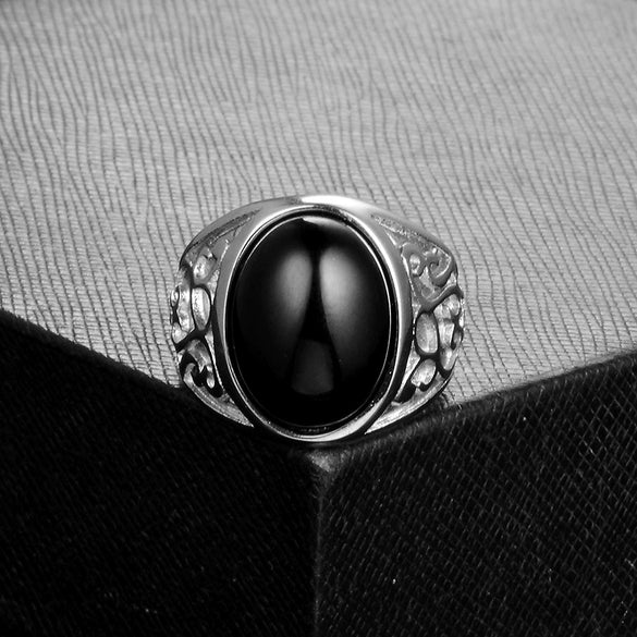 Wholesale Stainless Steel Geometric Gem Ring With Polishing Treatment