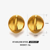 Wholesale Stainless Steel Geometric Glossy Hiphop Earrings For Women With Electroplating