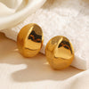 Wholesale Stainless Steel Geometric Glossy Hiphop Earrings For Women With Electroplating