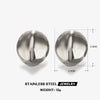 Wholesale Stainless Steel Geometric Glossy Hiphop Earrings For Women With Electroplating