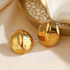 Wholesale Stainless Steel Geometric Glossy Hiphop Earrings For Women With Electroplating