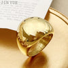 Wholesale Stainless Steel Geometric Goldplated Fashion Waterproof Women's Ring