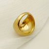 Wholesale Stainless Steel Geometric Goldplated Fashion Waterproof Women's Ring