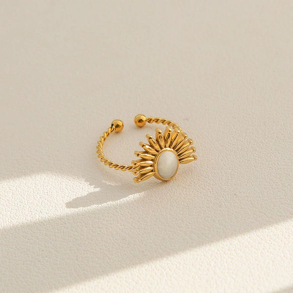 Wholesale Stainless Steel Geometric Goldplated Love Ring Set For Women And Unisex