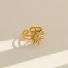 Wholesale Stainless Steel Geometric Goldplated Love Ring Set For Women And Unisex