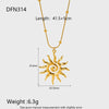 Wholesale Stainless Steel Geometric Goldplated Polished Earrings And Pendant Necklace For Women