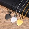 Wholesale Stainless Steel Geometric Guitar Pick Pendant Necklace With Electroplating Fashion Jewelry