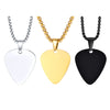 Wholesale Stainless Steel Geometric Guitar Pick Pendant Necklace With Electroplating Fashion Jewelry