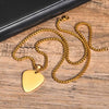 Wholesale Stainless Steel Geometric Guitar Pick Pendant Necklace With Electroplating Fashion Jewelry
