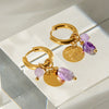 Wholesale Stainless Steel Geometric Hammer Earrings Electroplated For Women